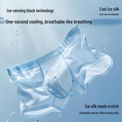 Men's Antibacterial Ice Silk Boxer Briefs