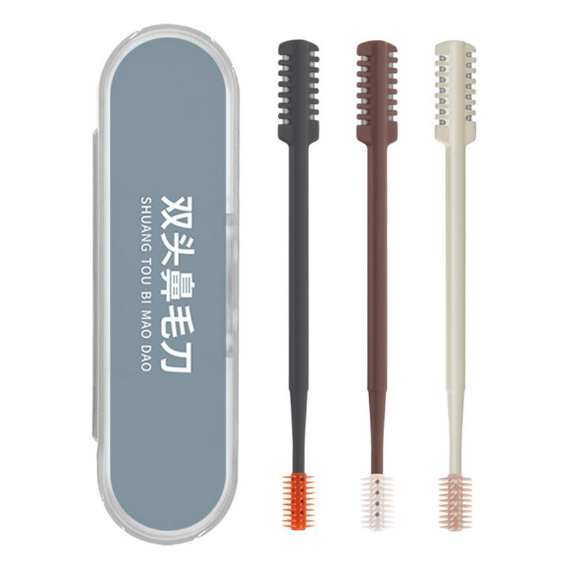 

Портативный ручной триммер для волос в носу, 1/3 шт., моющийся для мужчин и женщин, с коробкой для хранения, водостойкий, с двойной головкой, для удаления волос в носу 3PCS разноцветный