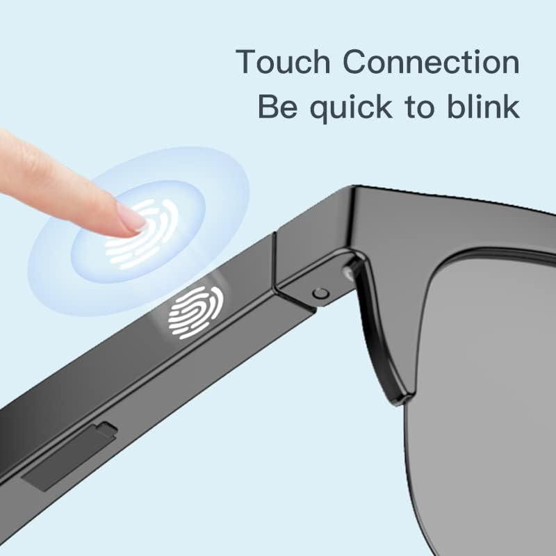 Smart Glasses Open Ear Bluetooth-solbriller for menn kvinner 5.3 Bluetooth Smart-solbriller Touch Control Music Calling med UV-filtrerte linser