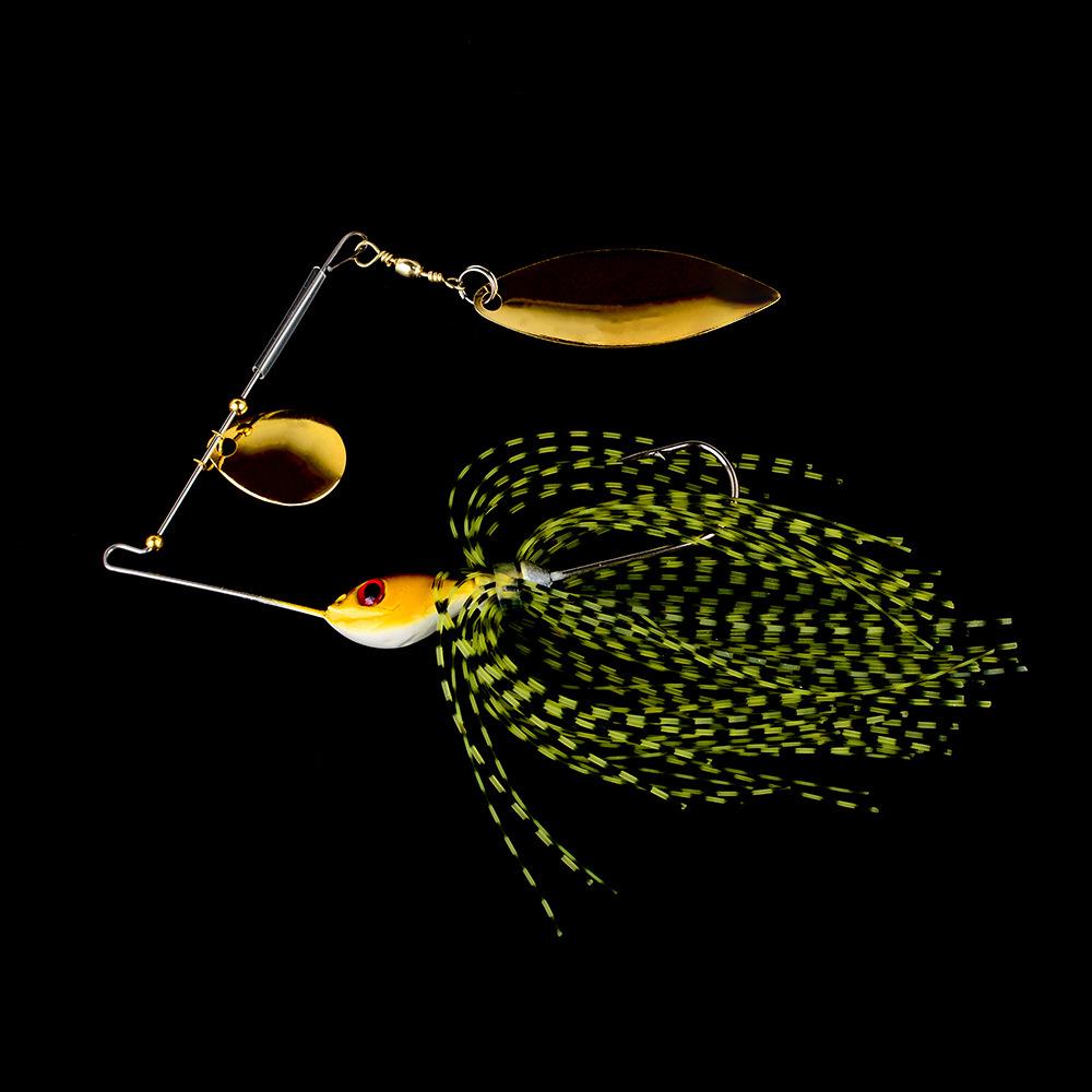 Alloy Willow Leaf Spinner Bait 21.4g - Anti-Snag Design with Bearded Lure