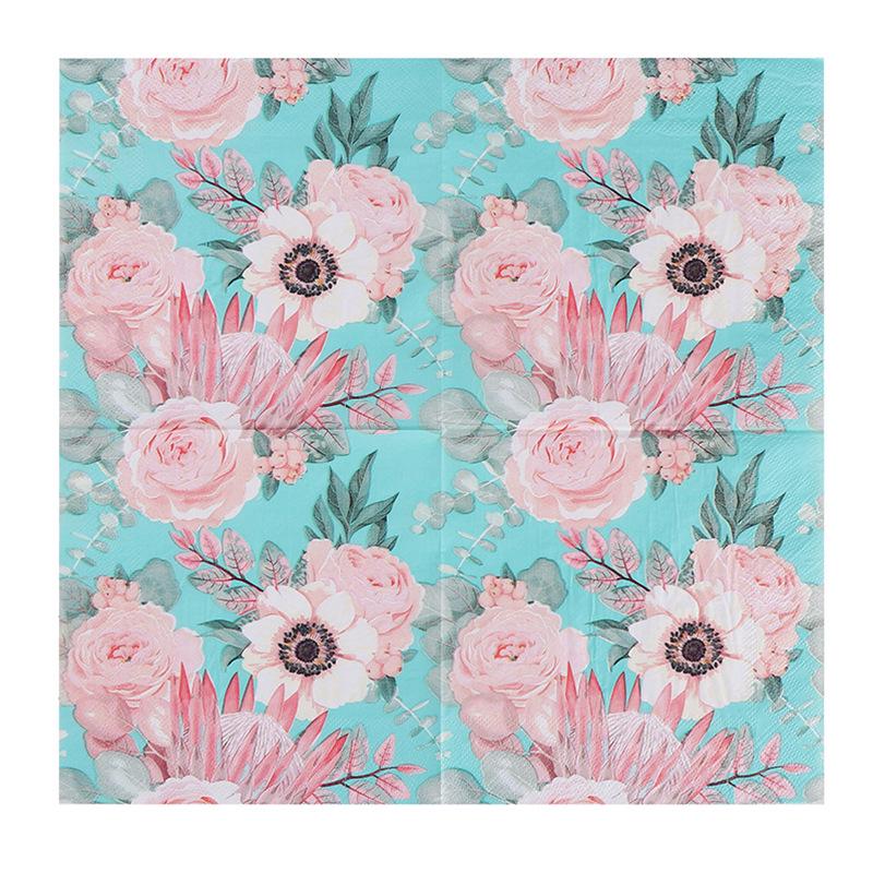 Colored Printed Napkins - Wood Pulp Paper for Restaurants, Bars, and Commercial Use