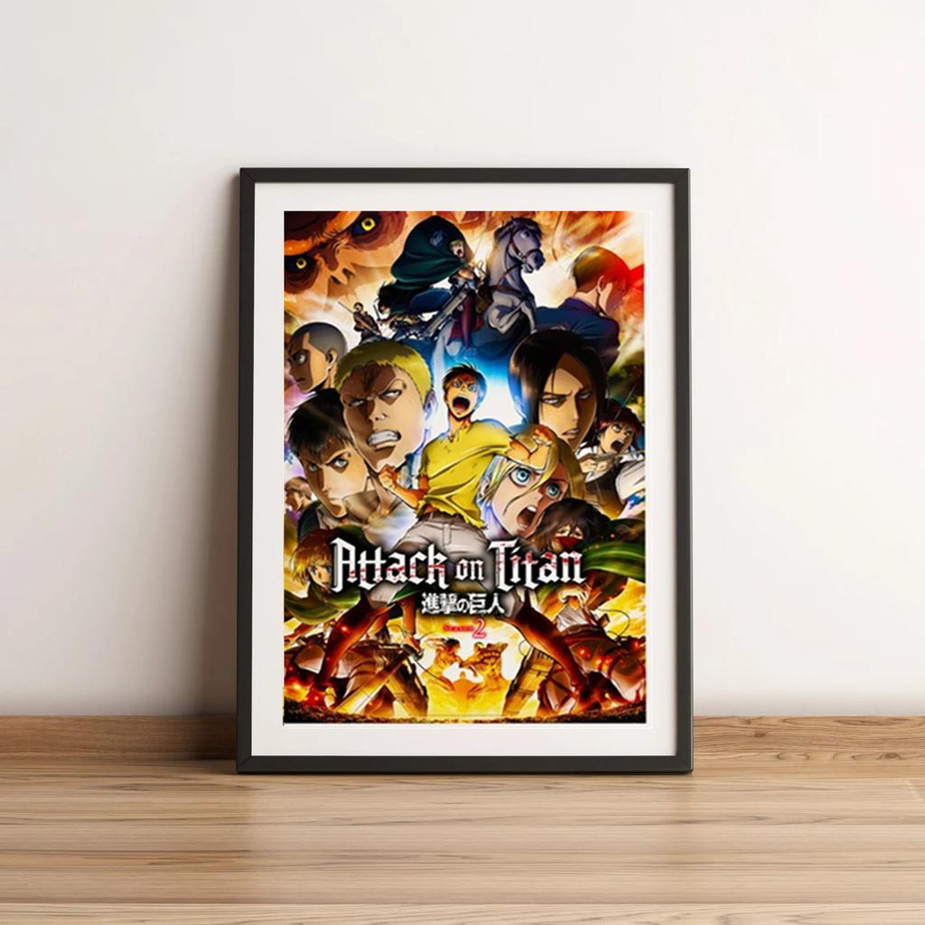 Attack on Titan Plakát Dekorativní obrazy Nástěnná malba Japonské klasické anime Ložnice Obývací pohovka Nástěnná umělecká domácí dekorace