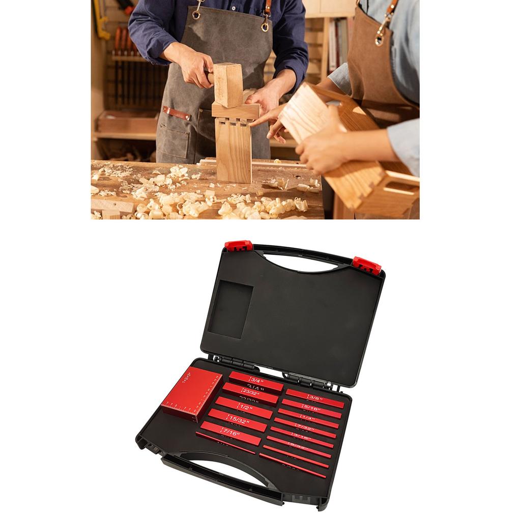Stackable Aluminum Woodworking Blocks Height Gauge Measurement Combinations for Fence and Blade