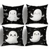 Spooky Cute Ghost Pattern Halloween Pillowcases for Haunted Decor! Sofa Cushion Cover Holiday Party Decoration Gift