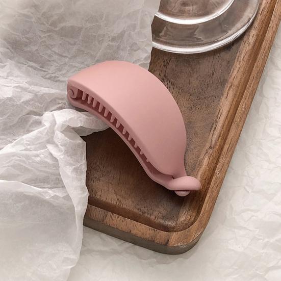Korean Style Candy Color Non-Slip Hair Claw Sweet Banana Shape Matte Hair Clip Hair Accessories