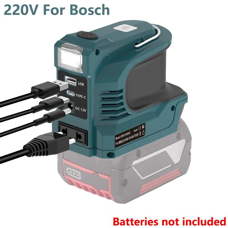 Wechselrichter Konverter 180W Power Inverter Für Dewalt Für Makita/Bosch/Milwaukee 18V Akku Mit LED-Licht Inverter Stromstation