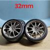 4pcs 1/18 32mm/36mm/42mm Diameter Plastic Wheels Rubber Tires RPF1 RAYS TE37 57CR CE28 BBS ABS Rims for 1:18 Model Car