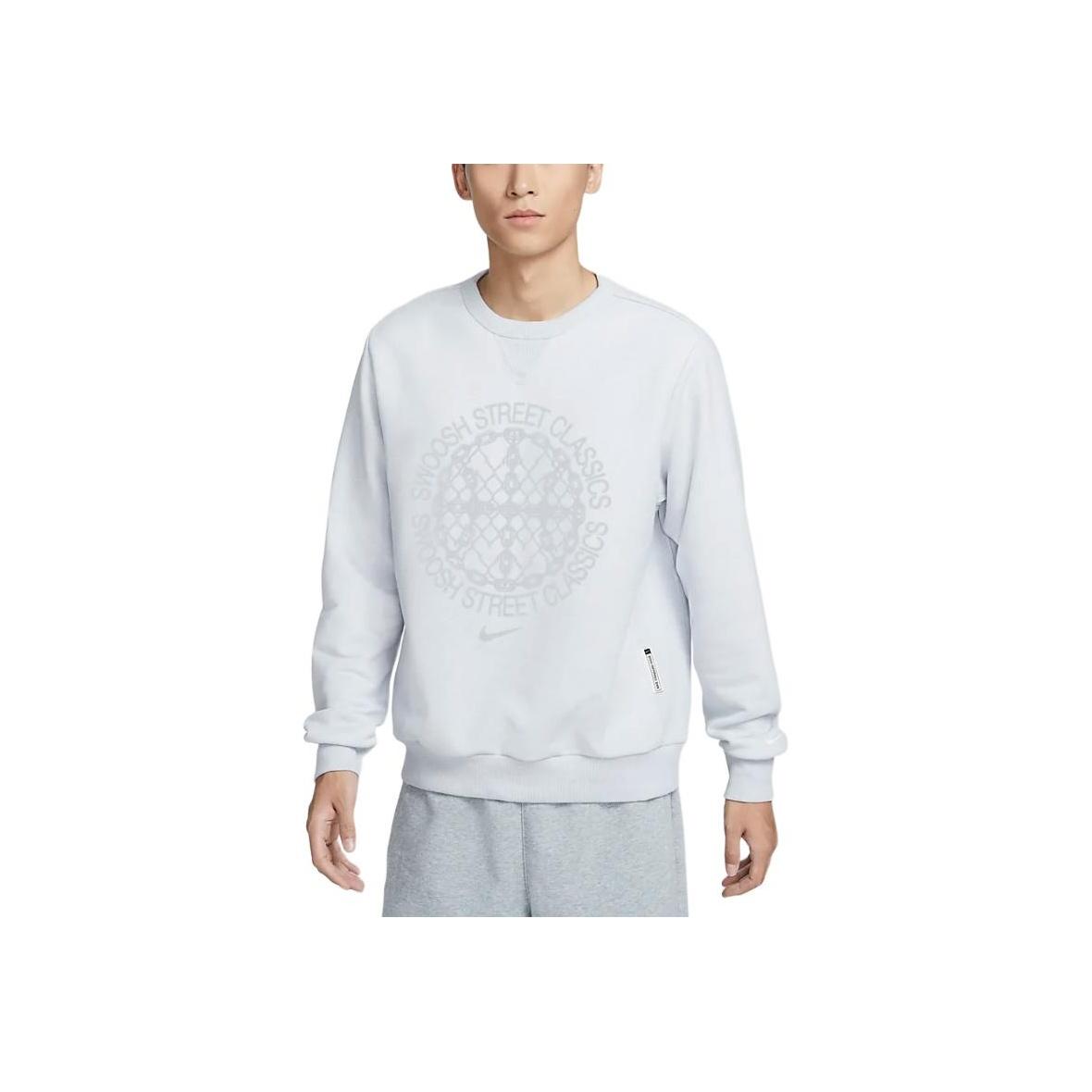 Nike Dri-Fit Standard Issue Comfortable Simple Quick-Dry Crew Neck Long Sleeve Sweatshirt Men sweatshirt Platinum FZ0683045 2XL