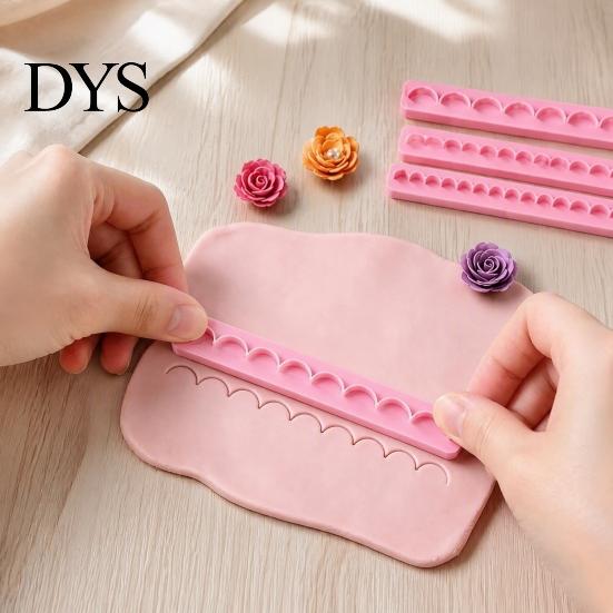 Polymer Clay Cutters 6Pcs Flower Petal Cutter, 6 Shapes 3D Making Craft Mold Tool, Handmade Plastic Crafting Tools for DIY Lovers