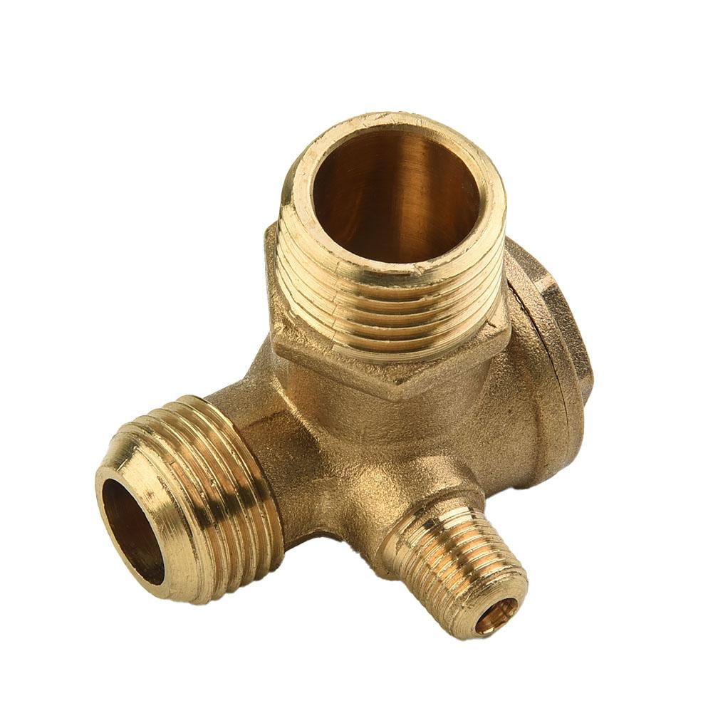 Air Compressor Replacement Valve, 3Port Brass Male Threaded Connector, Convenient Installation, High Reliability