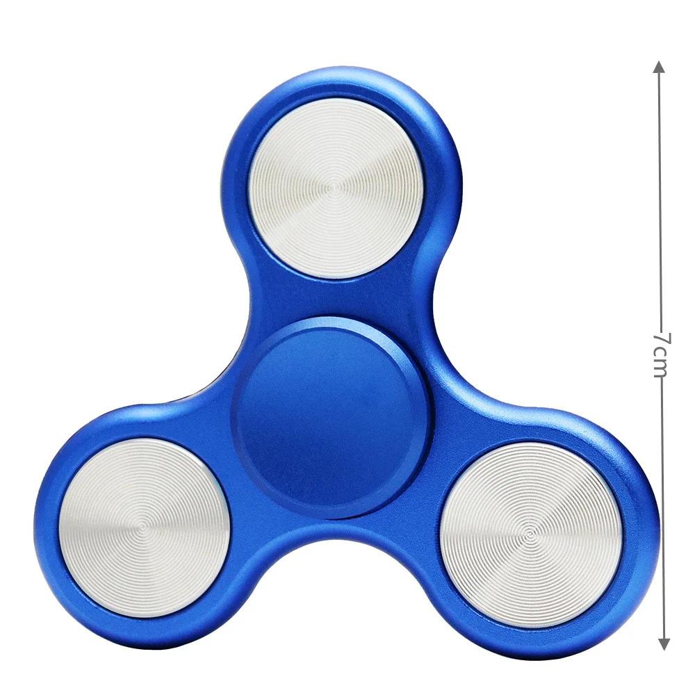 Kid Metal Spinner Three-leaf Finger Pressure Gyro Toy EDC Autism ADHD Finger Gyro Metal Bearing Decompression Christmas Gift