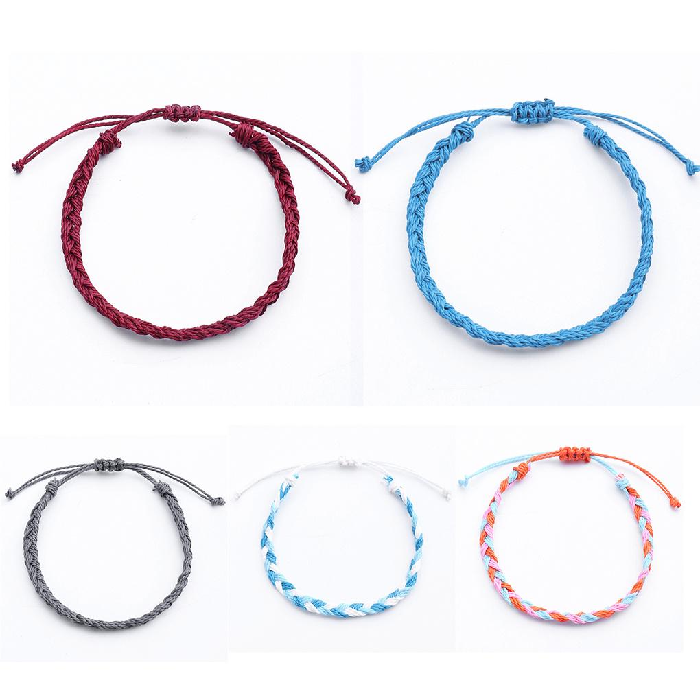 Braided Bracelet Jewelry Accessory Hand Decoration Thread Adorn Dressing Colorful Gift Waxed Wristband Girls Bracelets Birthday
