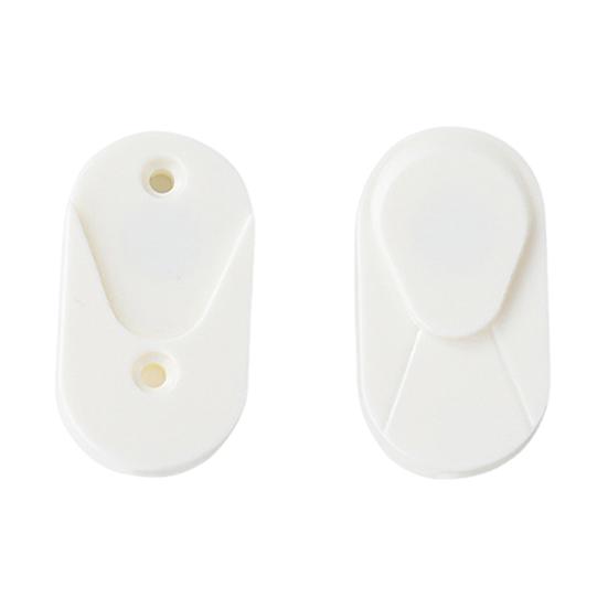 

Магнитный держатель пульта дистанционного управления с пружинным тросом, простая установка, настенный органайзер для пульта дистанционного управления с защитой от потери B белый