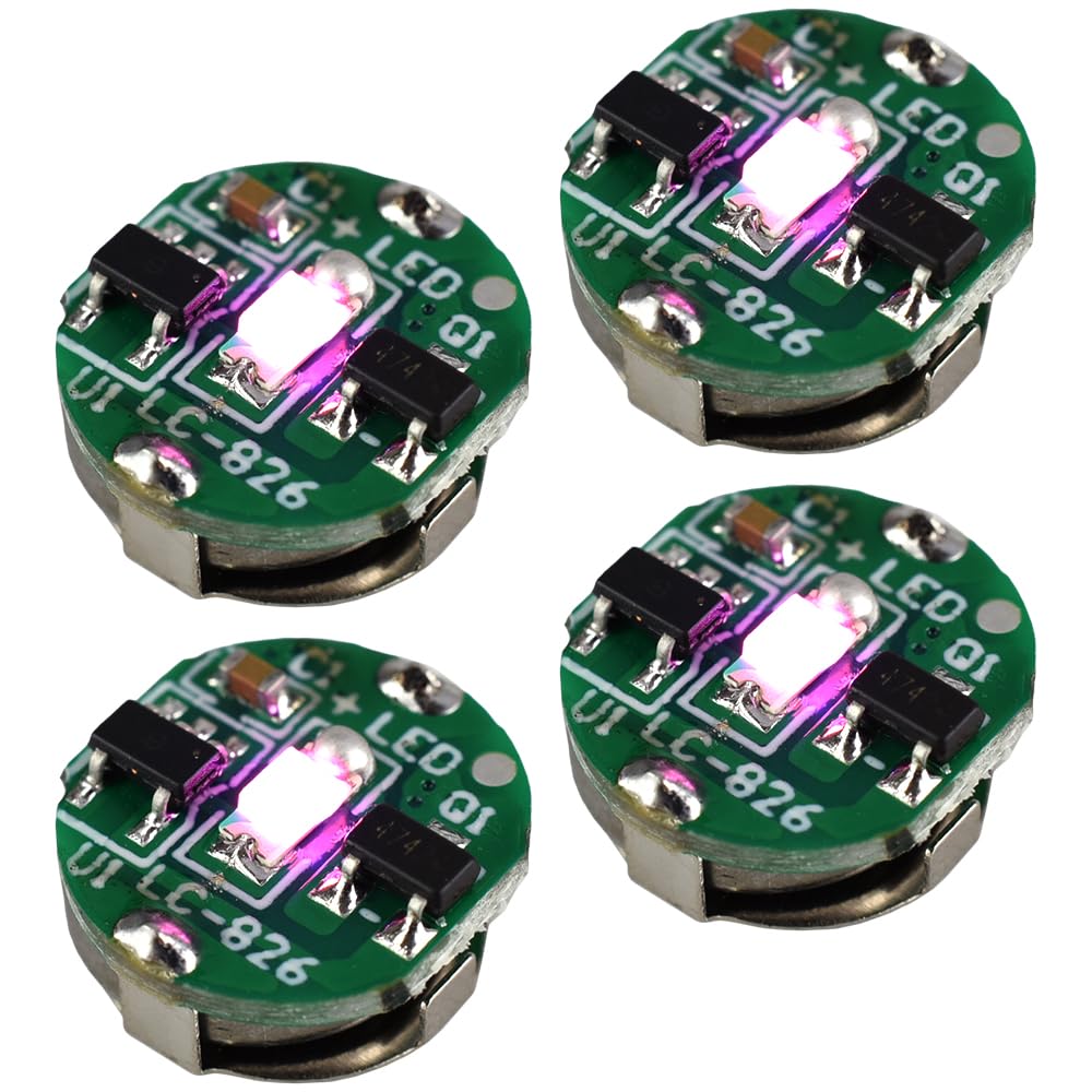 

TOREJAX Магнітний перемикач LED Набір світлових деталей на батарейках-таблетках для освітлення пластикових моделей, 4, Працює, (фіолетовий) фіолетовий