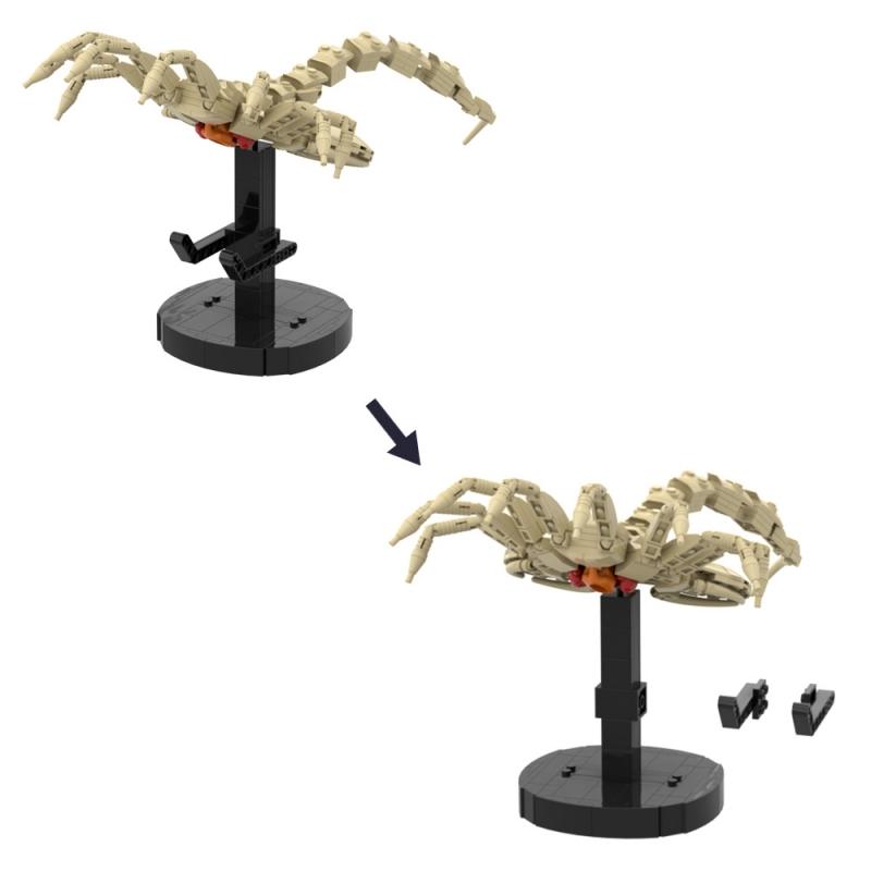 MOC Film d'Horreur Alien Face Hugger Modèle Blocs de Construction Set Monstre Insecte Griffe Briques Assemblées Jouet Visage Suspendu Cadeau Adultes