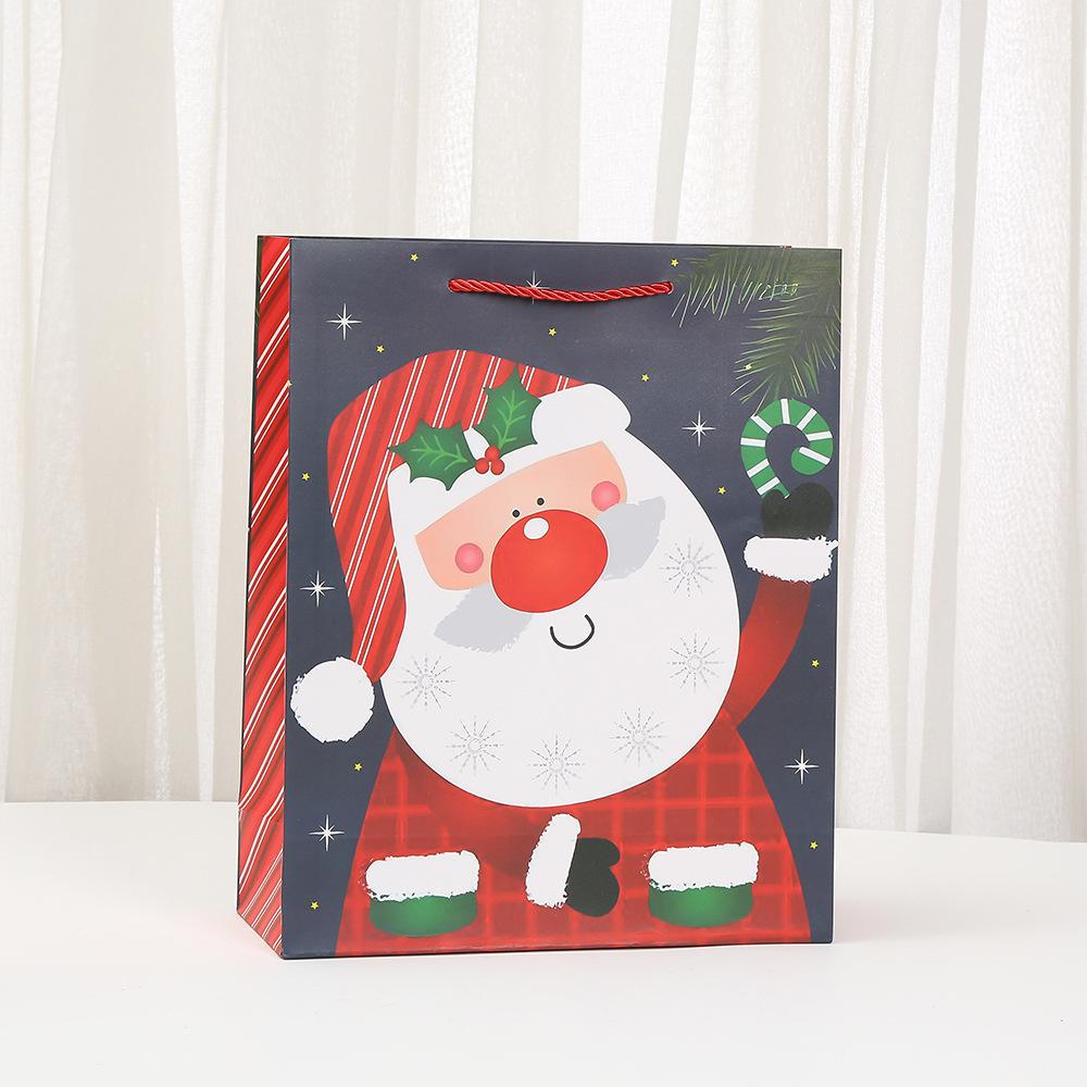 6/10pcs StoBag Christmas Paper Tote Bags Recyclable Gift Bags for Holiday Packaging Party Favors Candy Cookies Classroom