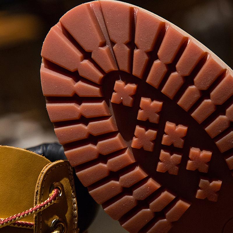 Unisex Handmade Retro Natural Cow Leather Men Boots Waterproof Ankle Snow Boots Men Shoes