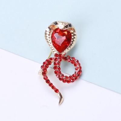 Retro Persönlichkeit Mode Sternzeichen Diamant Cobra Brosche Damen Vielseitige Kleidung Pin