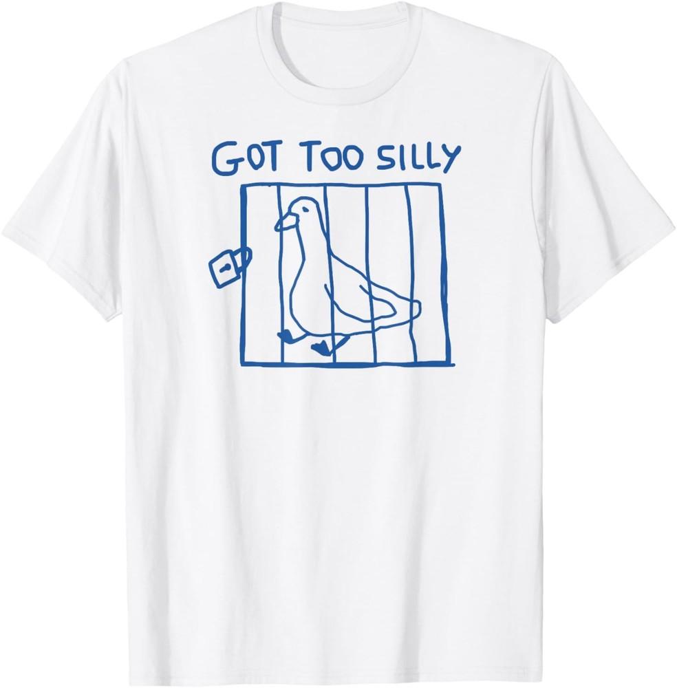 слишком глупо мем глупая гусыня смешная футболка унисекс футболка L