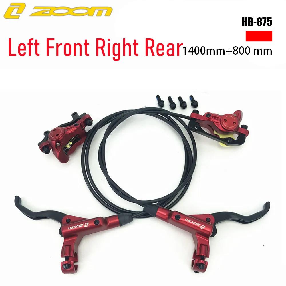 ZOOM HB875 MTB Bike Hydraulic Disc Brake Set 800/1400mm Left Front/Right Rear Mountain Bicycle Oil Pressure