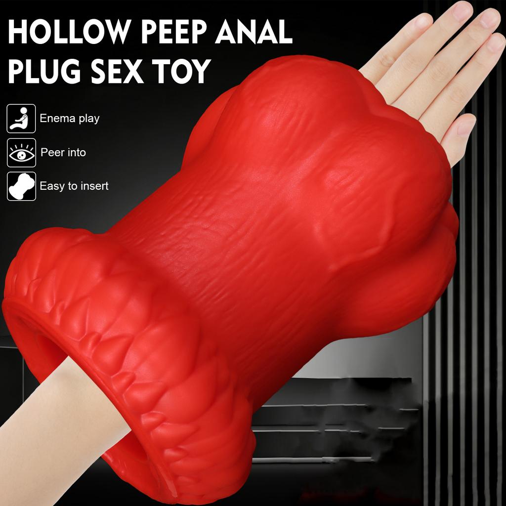 2026 Super Big Buttplug S/XXL Silicone Hollow Anal Toy Fisting Gloves Huge Butt Plug Vaginal Anal Speculum Dilator Anal Enema Flushing Adult Sex Toys