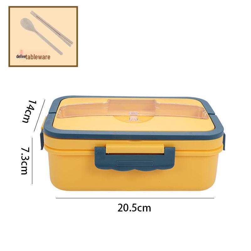 Portable Wheat Straw Bento Box: Insulated, Multi-Compartment, Japanese-Style, Microwave Safe for Office Workers & Students