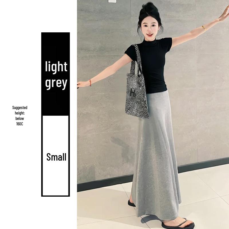 Women's Slim-Fit Knitted Midi Skirt, 2025 Autumn/Winter Collection: Gentle Temperament, High-End A-Line Pencil Fishtail Design.