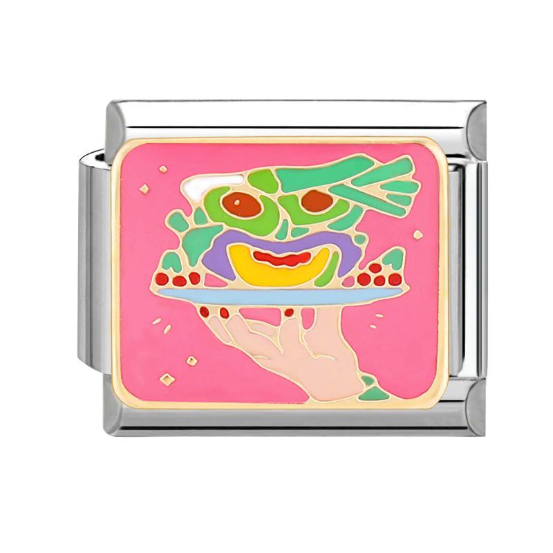 Handgefertigtes italienisches Rotes & Schwarzes Serie Leichter Luxus Charm Armband