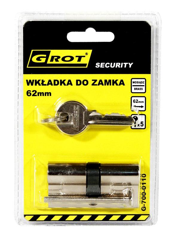 Lock Cylinder 31/31Mm 62Mm Nickel 5 Keys - G-700-0110