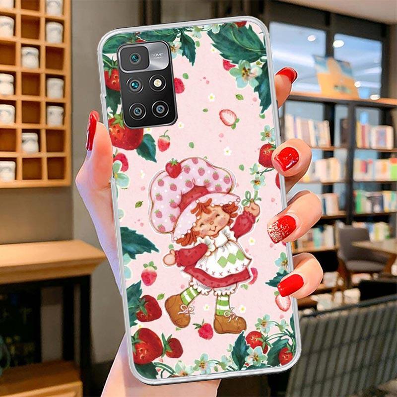 Cute Strawberry Girl Phone Case For Xiaomi Redmi 13 13C 12 12C 14C 10 10A 10C 9 9A 9C 9T 8 8A 7 7A 6 6A K70 K60 K40 K20 Pro S2