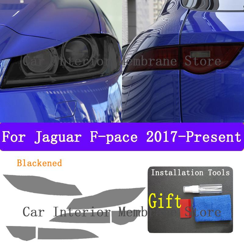 For Jaguar F-Pace 2017- Car Exterior Headlight Anti-scratch Front Lamp Tint TPU Protective Film Repair Accessories Sticker