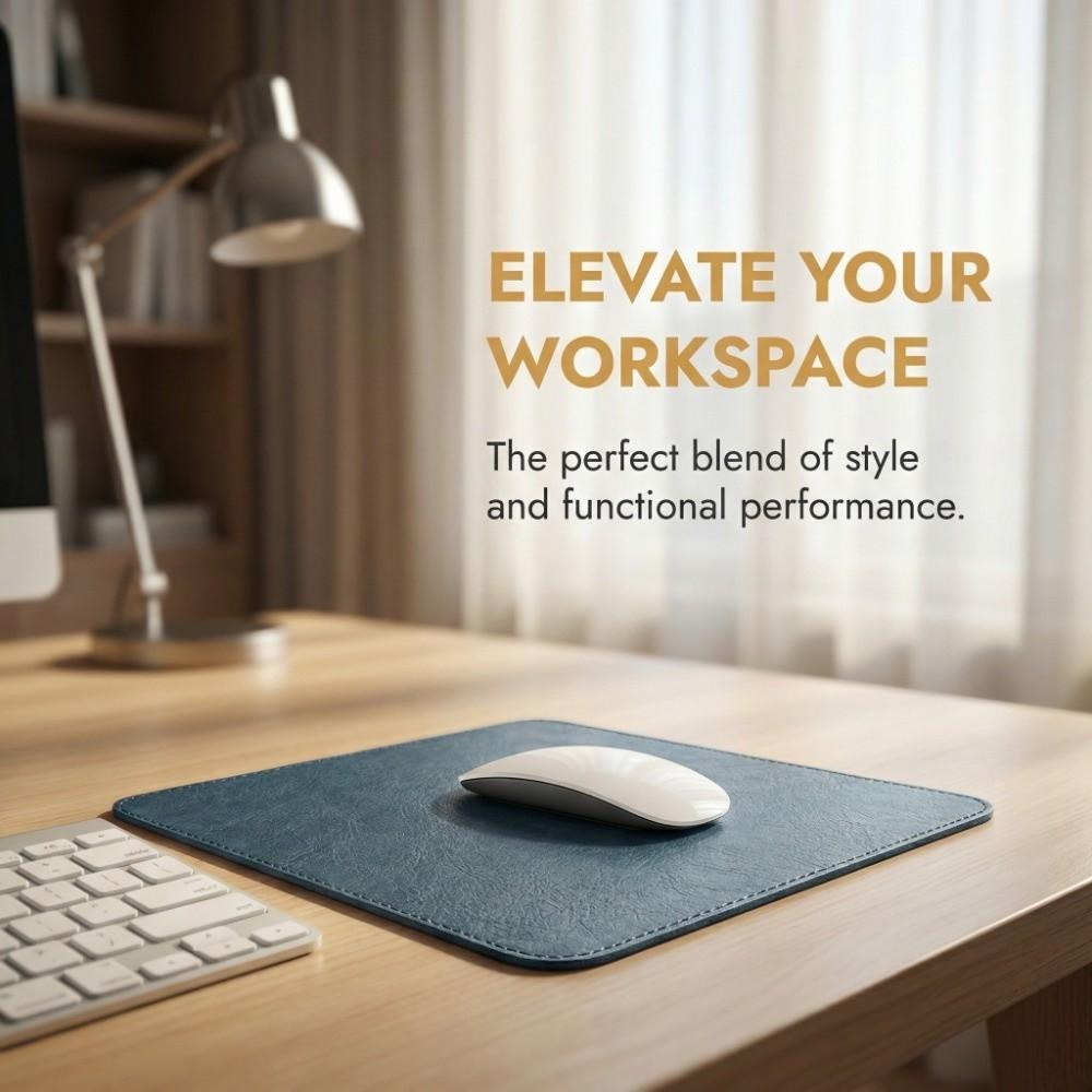 Non-slip Double-sided Mouse Pad Cowhide Leather Texture Mousepad High Quality Mice Mat Students