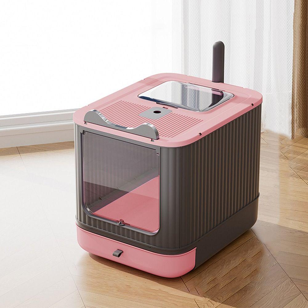 Anti Splash Enclosed Cat Litter Box Fully Enclosed Drawer Hooded Toilet Odor Sealing Deodorizing Cat Toilet Tray Apartment