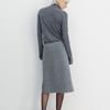 UMARMUNG COLLECTION Super Fine Merino Layering Wrap Skirt_Heather Grey
