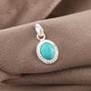 Magnesite Turquoise Gemstone Jewelry, Handmade 925 Solid Sterling Silver Jewelry, Gorgeous Silver Jewelry Pendant For Gift