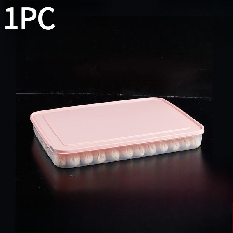 1PC dumpling storage box, frozen dumpling box for refrigerator, food grade dumplings, special tray for quick-frozen dumplings, fresh-keeping box.