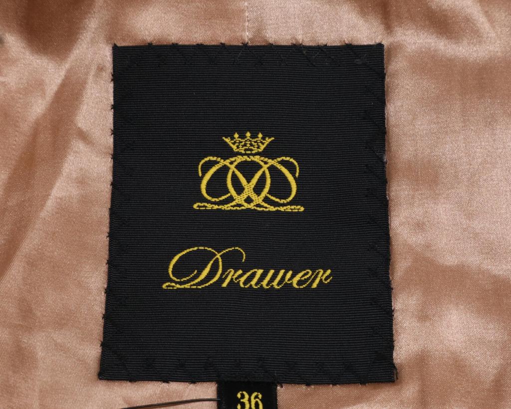 DRAWER [Good Condition] 6525-234-0757 Melange Shaggy Tailored Collar Coat 36 Pink brownUsed