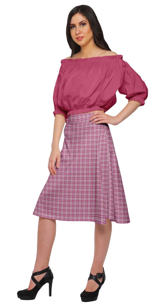 Moomaya Printed Skirt For Women Poly Spandex Casual Wear Summer Girls Skirt