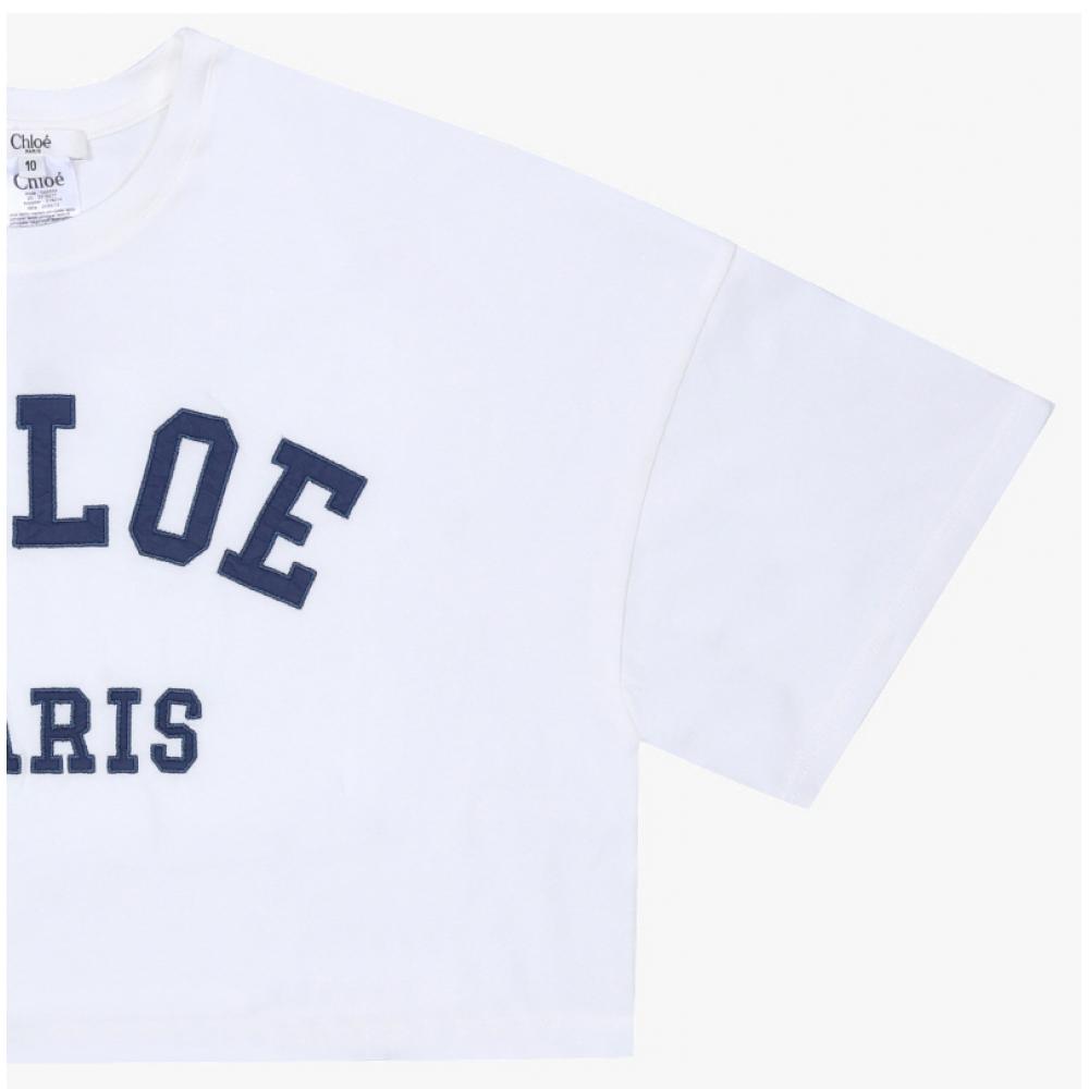 Chloe Kids Crop T shirT C20862 117  For adulTs 