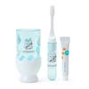 Sanrio HANAMARUOBAKE Milk Bottle Shaped Tooth Brush Set Blue Japan NEW
