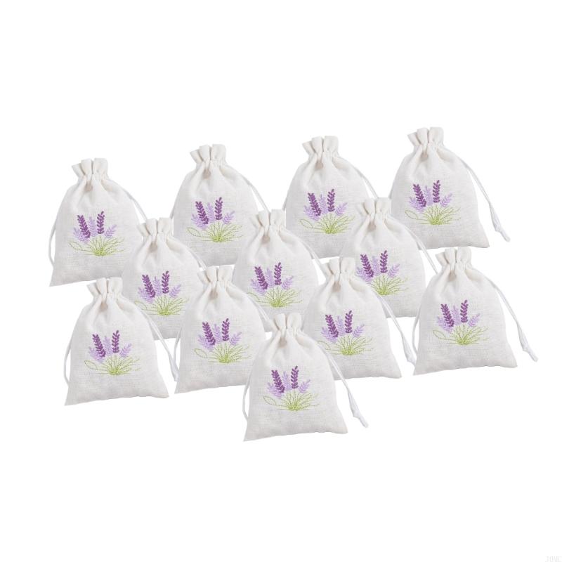 Pack of 12 Empty Lavenders Sachets Small Cotton Linen Drawstring Bags for Filling Spices Stylish Gifts Wrapping Pouches