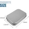 2 Pack Metal Tin Box with Lid,Rectangular Small Storage Container for Watercolor Pen Eraser,Jewelry,Candy,Craft Organize,Mini Portable Box Set