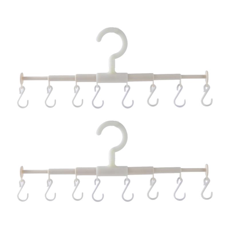Portable Retractable Hanger Large Capacity 360Rotation Hat Rack 8 Hook Hat Hook Underwear Tie Hook Clothes Drying Racks 12Pcs 954₽