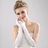 Mid-Length Satin Wedding Gloves for Christmas, Meetings, and Banquets – High Elasticity, Plain Design