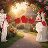 Red Heart-Shaped Banner Reusable Valentine's Day Banner Wedding Banner Garland  Birthday Party