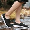 Scarpe da Ginnastica Estive da Uomo Nero Intrecciato Spiaggia Morbide Leggere Scarpe Sportive Intreccio Casuale Traspiranti Perforate Slip-On Piatte Scarpe da Tennis