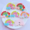 8Pcs New Mini Cute Rainbow Flat back Resin Cabochons Scrapbooking DIY Jewelry Craft Decoration Accessorie