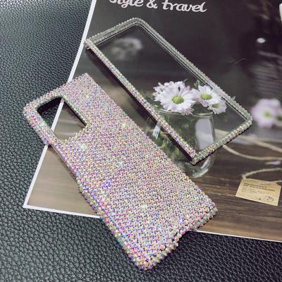 Fashion Diy Full Bling Ab Crystal Diamond Case For Samsung Galaxy Z Flip Zflip 3 4 Z Fold 2 3 4 W21 5g Luxury Shiny Phone Case