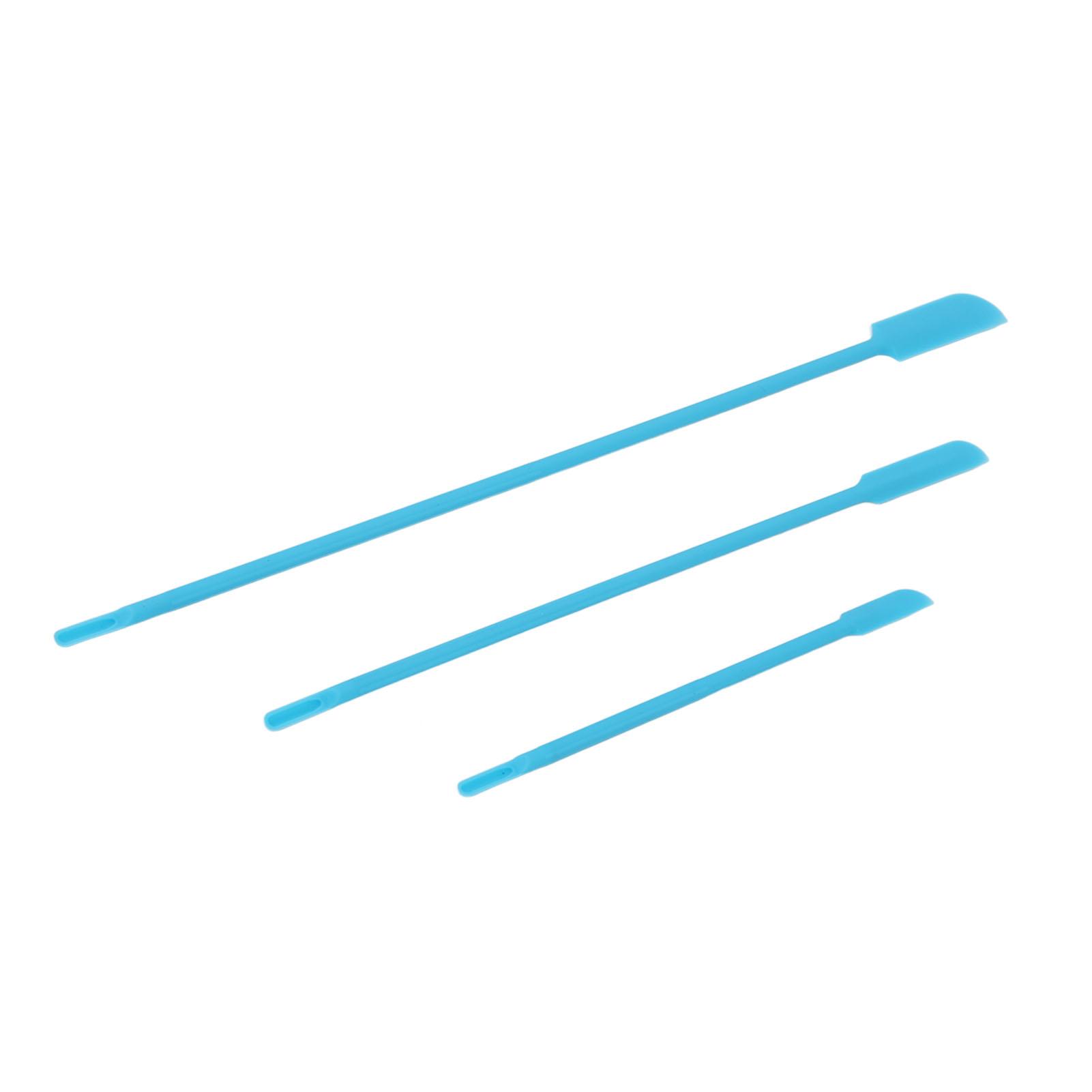 

3 шт. Силиконовая лопатка Двусторонняя дугообразная конструкция Без запаха Легкая очистка Силиконовый скребок Макияж синий