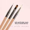3 Pcs Manicure Brushes Dual Use Gel Gradient Brush Ultra Thin Line Drawing Pen Dual End Nail Art Design Painting Tools